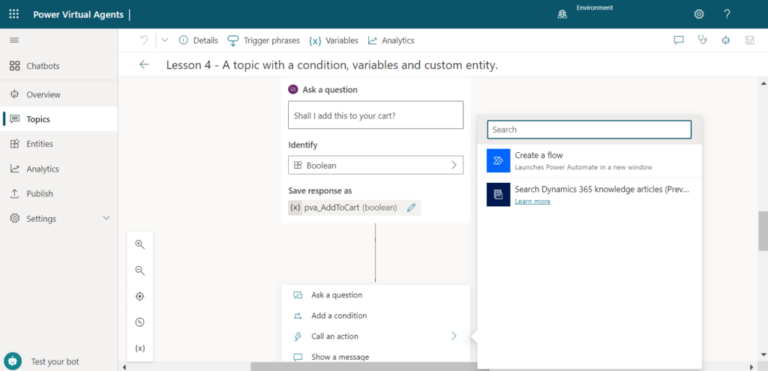 Microsoft Copilot Studio Screenshot